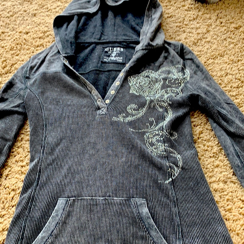 Guess thermal log sleeve with hood